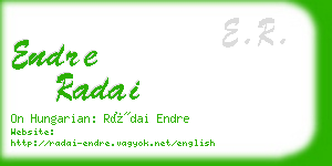 endre radai business card